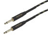 Picture of Monoprice Braided Cloth 1/4 Inch (TS) Male 20AWG Instrument Cable Cord - 50 Feet- Black (Gold Plated)