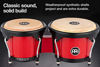 Picture of Meinl Percussion Bongo Drum Set with Durable Synthetic All-Weather Shells, Journey Series - NOT Made in China - Natural Buffalo Skin Heads, 2-Year Warranty (HB50R)