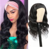 Picture of Amella Hair Body Wave 18" Human Hair Headband Wig for Black Women Glueless None Lace Front Wigs 8A Brizilian Virgin Hair Machine Made Headband Wigs Human Hair 150% Density