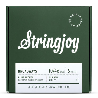 Picture of Stringjoy Broadways Pure Nickel Electric Guitar Strings (Classic Light Gauge, 10-46)