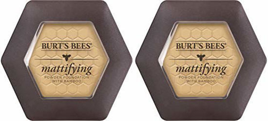 Picture of Burts Bees 100% Natural Mattifying Powder Foundation, Sand - 0.3 Ounce (Pack of 2)