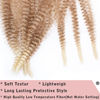 Picture of 12 Inch Pre-Separated Springy Afro Twist Hair 8 Packs Spring Twist Crochet Braiding Hair For Butterfly Soft Locs Light Brown/Blonde Synthetic Marley Twist Hair For Women(10 Strands/Pack,27613#)