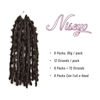 Picture of Niseyo 14 Inch Butterfly Locs Crochet Hair 6 Packs Pre Looped Handmade Distressed Faux Locs Crochet Braids (4#)