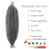 Picture of 8 Packs T gray Pre-Separated Springy Afro Twist Hair Synthetic Marley Twist Braiding Hair for Black Women (24 inch, T gray)