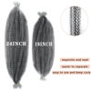 Picture of 8 Packs T gray Pre-Separated Springy Afro Twist Hair Synthetic Marley Twist Braiding Hair for Black Women (24 inch, T gray)