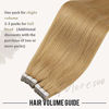 Picture of Tape in Extensions Human Hair Moresoo Tape in Hair Extensions Honey Blonde Human Hair Tape in Extensions 20 Inch Seamless Invisible Double Sided Tape Glue Hair Extensions Human Hair #27 20PCS/50Gram