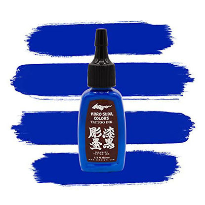 Picture of Kuro Sumi Tattoo Ink, Tsunami blue, 1 Fluid Ounce