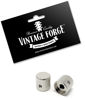 Picture of Vintage Forge Nickel Metal Flat Top Barrel Knobs for Electric Guitar and Bass (Set of 2) 6mm Shaft with Set Screw BK30M-NKL