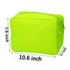 Picture of YogoRun Makeup Pouch Bag Travel Cosmetic Pouch Bag Nylon Zipper Pouch Bag for Women/Men (Neon Green, XL)