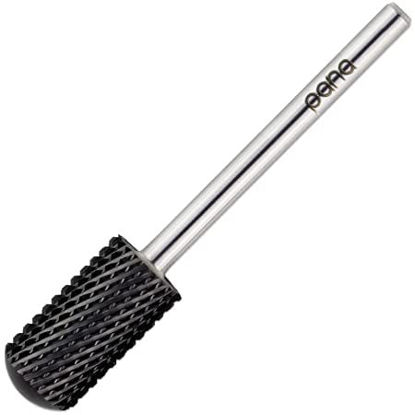 Picture of PANA Smooth Top Large Barrel 3/32" Shank Size - (DLC Black, Coarse Grit) - Fast remove Acrylic or Hard Gel Nail Drill Bit for Manicure Pedicure Salon Professional or Beginner