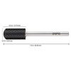 Picture of PANA Smooth Top Large Barrel 3/32" Shank Size - (DLC Black, Coarse Grit) - Fast remove Acrylic or Hard Gel Nail Drill Bit for Manicure Pedicure Salon Professional or Beginner