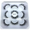 Picture of HBZGTLAD 5 Pairs 25 mm 3d Mink Lashes Bulk Faux with Custom Box Wispy Natural Mink Lashes Pack Short Wholesales Natural False Eyelashes (ML-21)