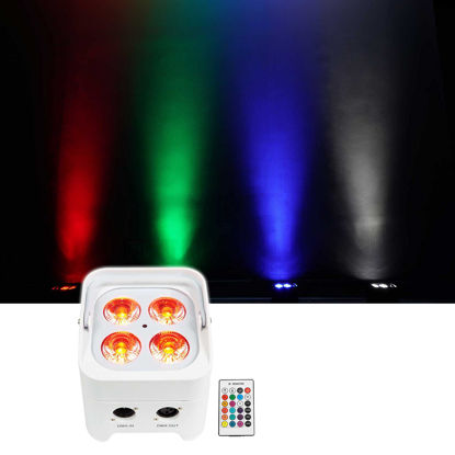 Picture of Rockville Best PAR 50 White Rechargeable Wash Up-Light Wireless DMX+RGBWA+UV