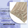 Picture of Moresoo Blonde Clip in Hair Extensions Real Human Hair 16inch Ash Blonde Clip in Extensions 7Pieces 120Grams Full Head Straight Hair Clip in Extensions Ash Platinum