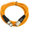 Picture of SEISMIC AUDIO - SAXLX-10 - 6 Pack of 10' Orange XLR Male to XLR Female Patch Cables - Balanced - 10 Foot Patch Cords