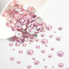 Picture of Beadsland 2500pcs Light Pink Rhinestones, Flatback Gems Round Crystal Rhinestones for Crafts Mixed 8 Sizes SS4~SS30 with Picking Tweezer and Pen (lt.Pink)