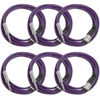 Picture of Seismic Audio SATRXL-M10Purple6 10-Feet XLR Male to 1/4-Inch TRS Patch Cables - Purple