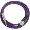 Picture of Seismic Audio SATRXL-M10Purple6 10-Feet XLR Male to 1/4-Inch TRS Patch Cables - Purple