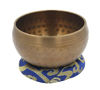 Picture of Silk Brocade Ring Cushion Pillow for Tibetan Singing Bowl Hand Made Nepal (Blue)