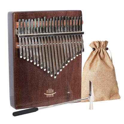 Picture of Kalimba Thumb Piano 21 Keys, Portable Mbira Finger Piano Gifts for Kids and Adults Music Instrument Thumb Pianos - 21 Keys Wood