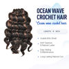 Picture of ToyoTree Ocean Wave Crochet Hair - 9 Inch 8packs Light Brown Mix Brown Crochet Braids, Synthetic Braiding Hair Extensions (9 inch, P4/30)