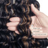 Picture of ToyoTree Ocean Wave Crochet Hair - 9 Inch 8packs Light Brown Mix Brown Crochet Braids, Synthetic Braiding Hair Extensions (9 inch, P4/30)