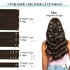 Picture of Hair Extensions Clip in Human Hair, Light Dark Brown 22 Inch 150g 9pcs, DOORES Real Hair Extensions Clip in Human Hair Remy Clip in Hair Thick straight Extensions Human Hair Natural