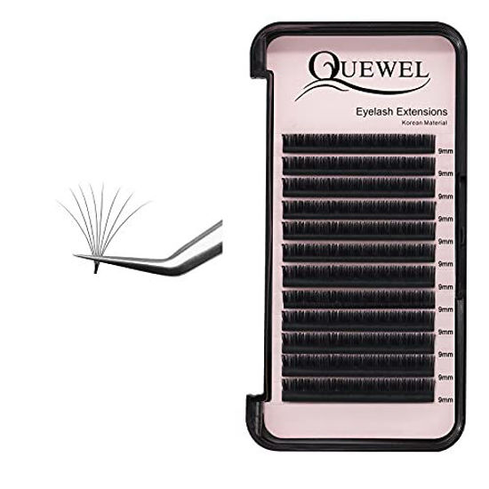 Picture of Volume Lash Extensions Thickness 0.10mm D Curl 9mm Rapid Blooming Easy Fan Mink Black|Thickness 0.05/0.07/0.10/0.12mm C/D Curl Length Single 8-18mm Mix 8-15mm| (0.10-D-9mm)