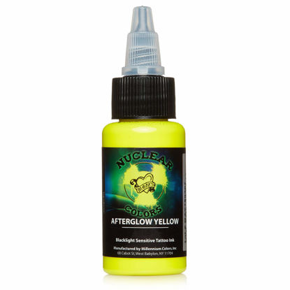 Picture of Millennium Mom's Nuclear UV Tattoo Ink .5 Ounce Afterglow Yellow Ultra Violet 1/2 oz