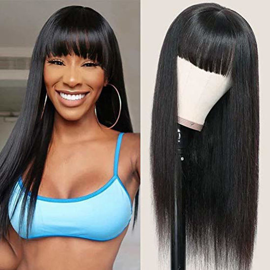 GetUSCart Hermosa 9A Brazilian Straight Human Hair Wigs with