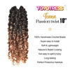 Picture of Toyotress Tiana Passion Twist Hair - 10 inch 1 Pack Pre-twisted Crochet Braids Ombre Brown, Pre-looped Synthetic Braiding Hair Extensions (10 Inch, OT30-1P)