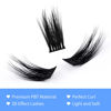 Picture of Individual Lashes DIY Eyelash Extension Cluster Lashes Black Lash Clusters Faux Mink Cluster Lash Extensions Soft Lightweight Eyelash Clusters Pre Made Volume Lashes Makeup (0.07-C, 10-16mm)