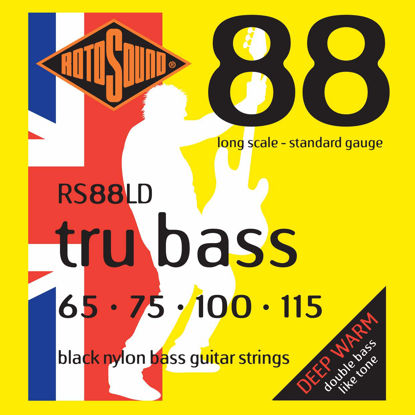 Picture of Rotosound RS88LD Black Nylon Flatwound Bass Guitar Strings (65 75 100 115)