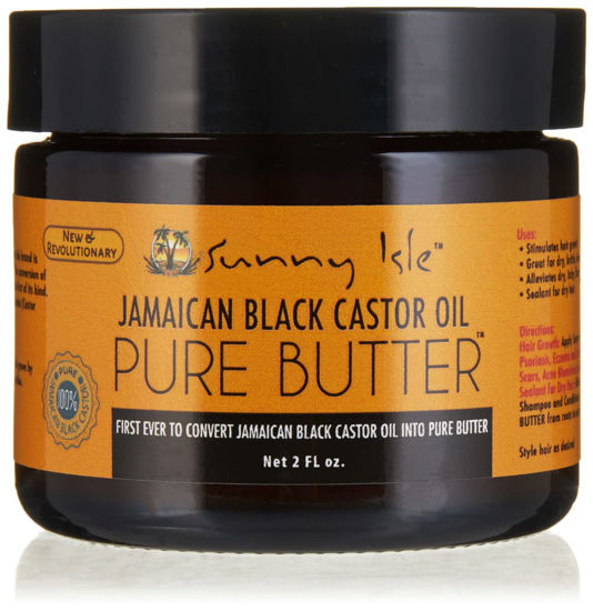 Picture of Sunny Isle Jamaican Black Castor Oil Pure Butter, Brown, 2 Fluid Ounce