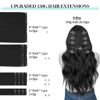 Picture of Clip in Remy Hair Extensions, Jet Black 150g 9pcs 24 Inch, DOORES Real Hair Extensions Clip in Human Hair Extensions for Women Clip in Natural Hair Extensions Thick Silky Straight Hair Extensions