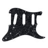 Picture of IKN 11 Hole Strat Pickguard for 3 Single Coil Pickups, come with Pickguard Screws, 4Ply Black Pearl