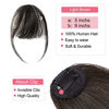 Picture of Bangs Hair Clip in Bangs Human Hair for Women Wispy Bangs Fringe with Temples Hairpieces Clip on Air Bangs Flat Neat Bangs Hair Extension for Daily Wear (Natural Black)