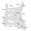 Picture of IKN 11 Hole Strat Pickguard for 3 Single Coil Pickups, come with Pickguard Screws, 3Ply Black