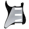 Picture of IKN 11 Hole Strat Pickguard for 3 Single Coil Pickups, come with Pickguard Screws, 3Ply Black