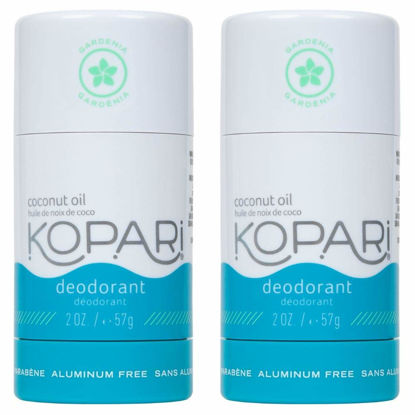 Picture of Kopari Aluminum Free Natural Deodorant with Organic Coconut Oil | Gardenia 2 Pack | Vegan, Gluten Free, Cruelty Free, Non-Toxic, Paraben Free, Natural Deodorant for Men & Women, Odor Protection, Naturally Derived Plant Based Ingredients | 2.0 oz