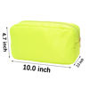 Picture of YogoRun Makeup Pouch Bag Travel Cosmetic Pouch Bag Nylon Zipper Pouch Bag for Women/Men (Neon Green, L)