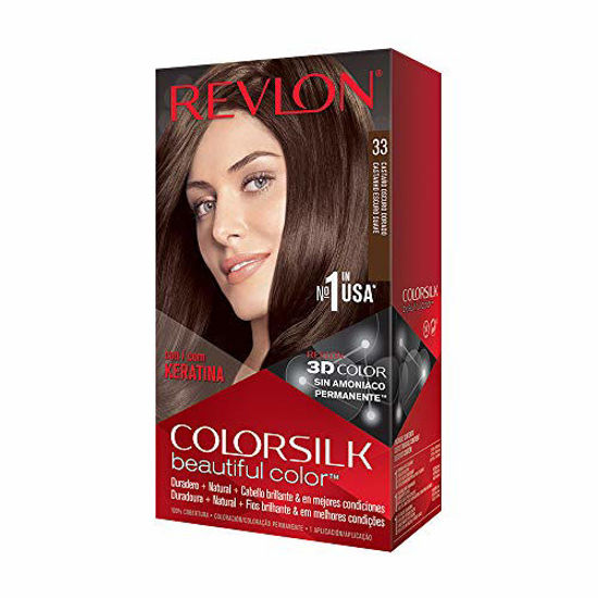 Picture of Revlon Colorsilk Haircolor, Dark Soft Brown, 4.4 Ounces (Pack of 3)