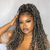 Picture of Toyotress Tiana Passion Twist Hair -30 inch 7 Pcs Super Long Pre-twisted Crochet Braids Ombre Blonde, Synthetic Braiding Hair Extensions ( 30 Inch, T27-7P)