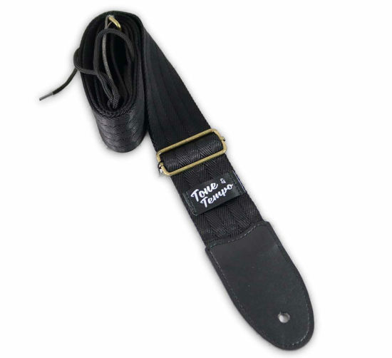 Picture of Vintage Vegan Utility Guitar Strap (Black Seatbelt)