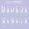 Picture of Suwikeke 504Pcs Nail Tips and 15ML Glue Gel Nail Kit, 2 In 1 Nail Gel and Base Gel with Half Matte Long Coffin Nail Easy DIY Nail Art Fast Nail Extension Acrylic Nail Set, Soak Off UV LED Nail Lamp