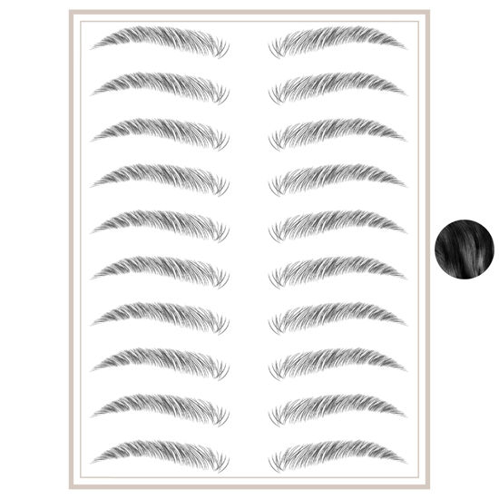 Picture of Brows by Bossy Studio & Co Temporary Eyebrow Tattoos Waterproof Eyebrow Stickers, False Tattoos Hair Like Peel Off Instant Transfer Brows For Women And Men