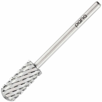 Picture of PANA Smooth Top Small Barrel 3/32" Shank Size - (Silver, 3X Coarse Grit) - Fast remove Acrylic or Hard Gel Nail Drill Bit for Manicure Pedicure Salon Professional or Beginner