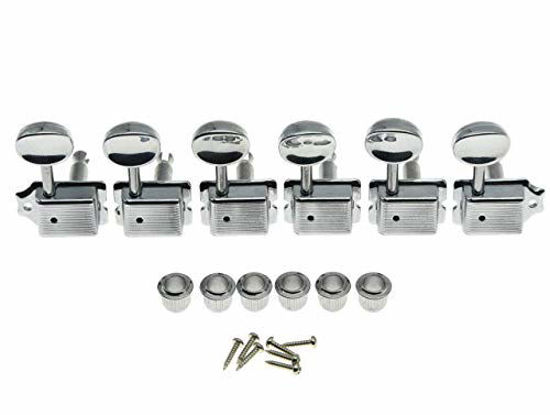 Picture of KAISH Chrome Split Post Vintage Guitar Tuning Keys Tuners Machine Heads for Strat/Tele