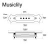 Picture of Musiclily Pre-wired 4-String Single Coil Electric Cigar Box Guitar Soundhole Pickup Harness with Volume & Tone knobs Pots