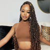 Picture of Toyotress Tiana Passion Twist Hair -30 inch 7 Pcs Super Long Pre-twisted Crochet Braids Ombre Brown, Synthetic Braiding Hair Extenstion ( 30 Inch, T30-7P)